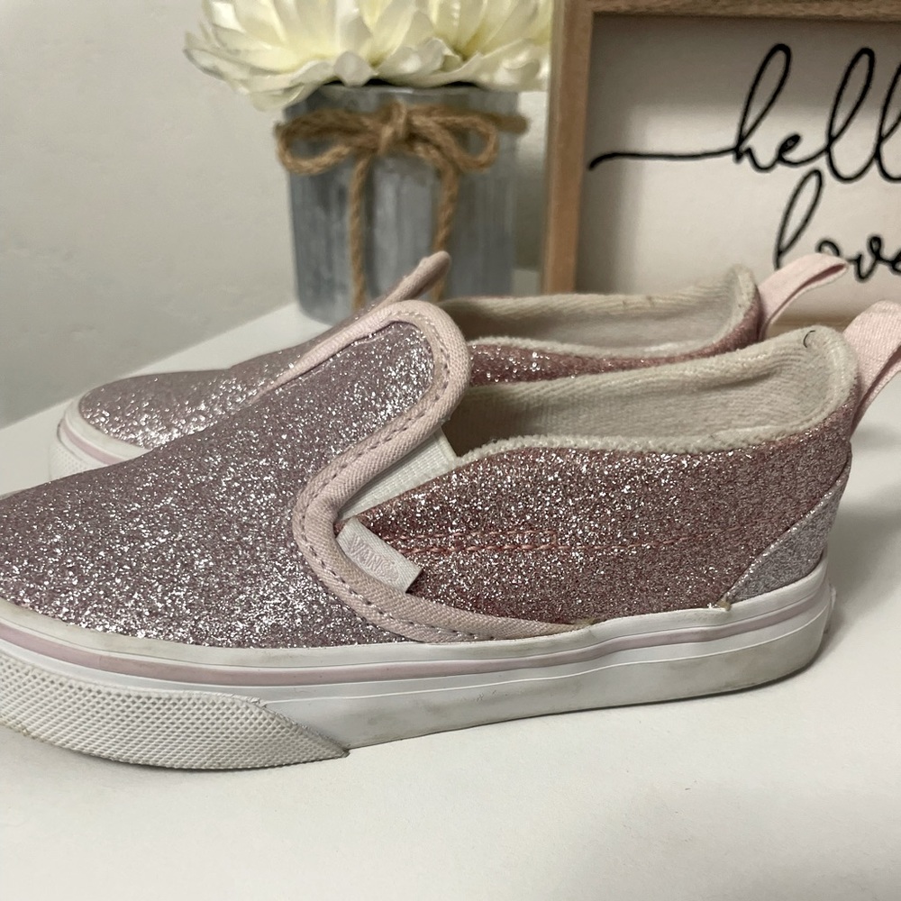 Pink Toddler Glittery Vans.